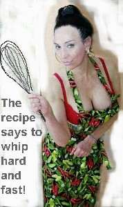 The recipe says to whip hard and fast.